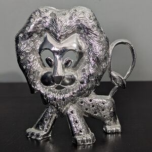 Vintage Torino Silver Tone Metal‎ Lion Earring Tree